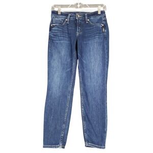 Silver Jeans Co Suki Skinny Crop Dark‎ Wash Denim Jeans W27 L25
